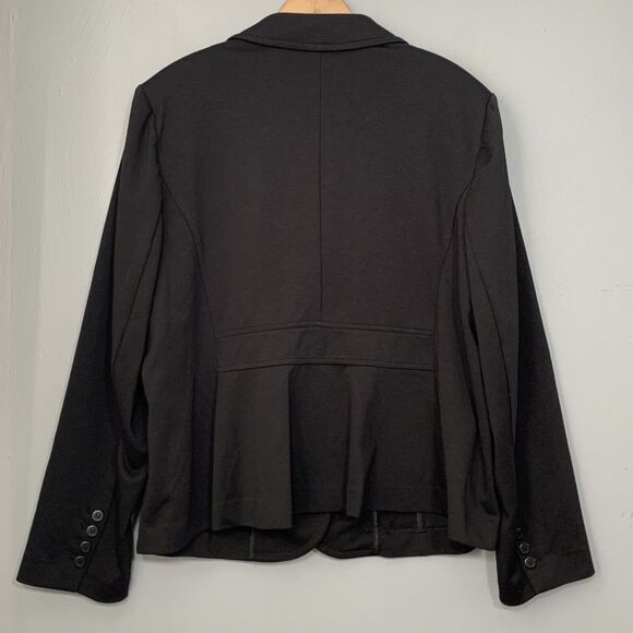 Lane Bryant Womens Size 24 Black Ponte Knit Blazer Jacket Business Career Classy - Picture 4 of 7
